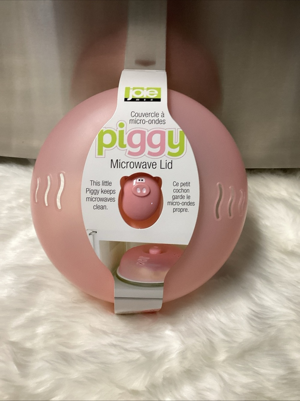 Joie Piggy Microwave Lid in Soft Pink